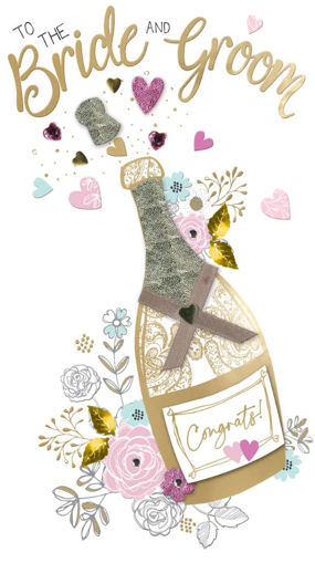 Picture of BRIDE AND GROOM CONGRATS WEDDING CARD